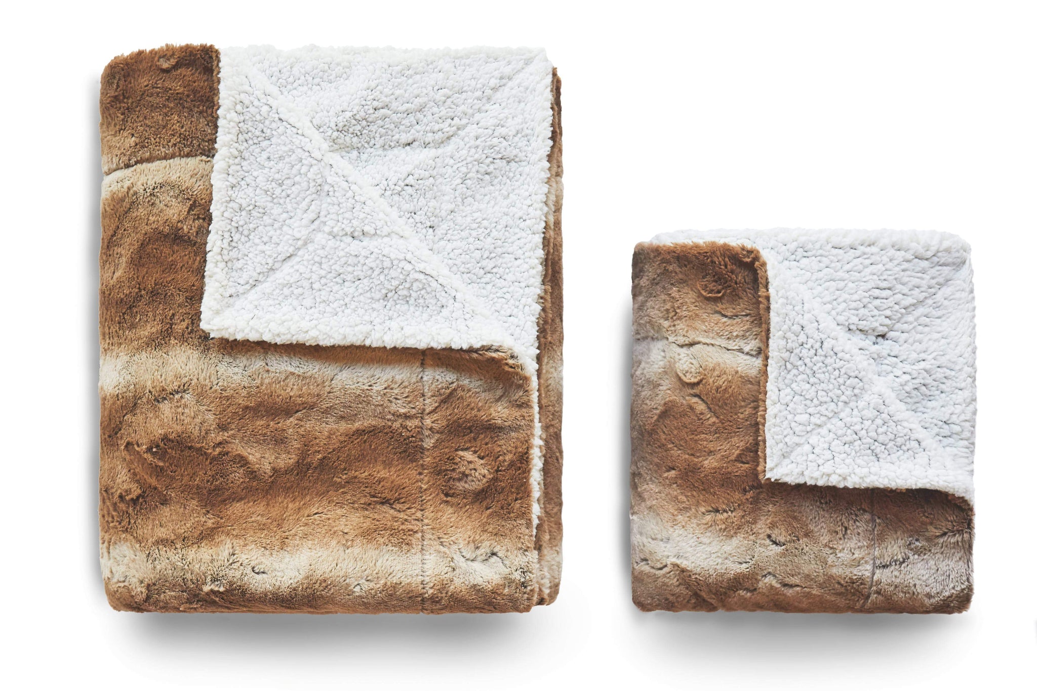 Reversible Faux Fur Sherpa Throw - From ViscoSoft